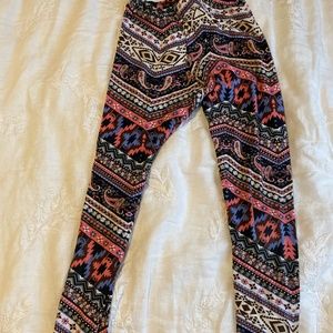 Geometric print leggings